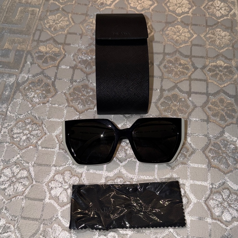 Authentic Prada Black and White Women's Sunglasses